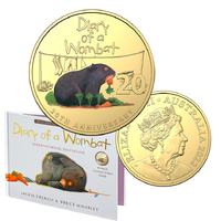 2022 20c Diary of a Wombat - Gilded Gold Plated Deluxe Book