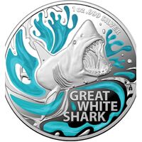 2022 1oz Great White Shark Silver Proof