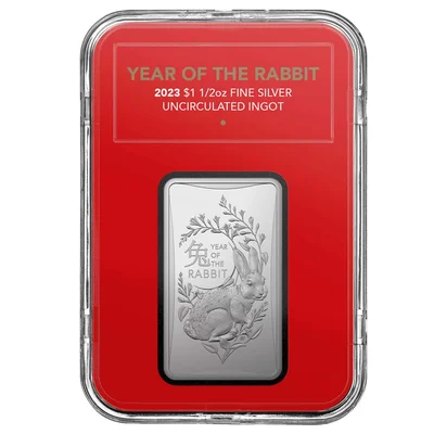 2023 1/2oz Silver - Lunar Series III Year of the Rabbit Silver Ingot