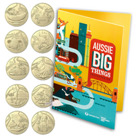 2023 $1 Aussie Big Things 1 - Complete UNC Coin set in Folder