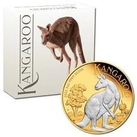 2023 2oz Kangaroo Reverse Gilded Silver Coin