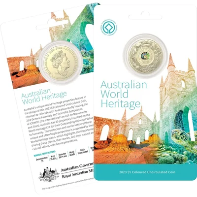 2023 $5 Australian World Heritage Carded Coin