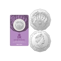 2023 50c Queen Elizabeth II Commemoration Carded Coin