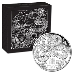 2024 1/2oz Australian Lunar Series III - Year of the Dragon Silver Proof Coin