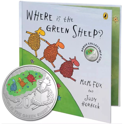 2024 20c Where is the Green Sheep - Special Edition Book with Coloured Coin