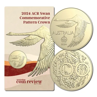 2024 Swan Dollar Pattern Commemorative Crown Carded Coin