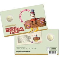 2025 $1 Birthday Cake Humpty Dumpty Coin in Card