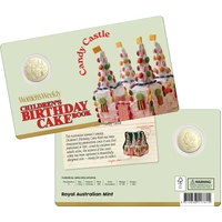 2025 $1 Birthday Cake Candy Castle Coin in Card