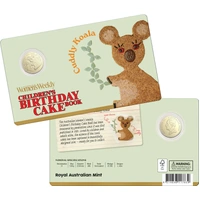 2025 $1 Birthday Cake Cuddly Koala Coin in Card