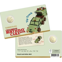 2025 $1 Birthday Cake Tip Truck Coin in Card