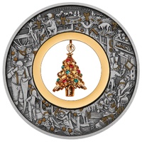 Santa's Workshop 2025 2oz Silver Antiqued Coloured Coin