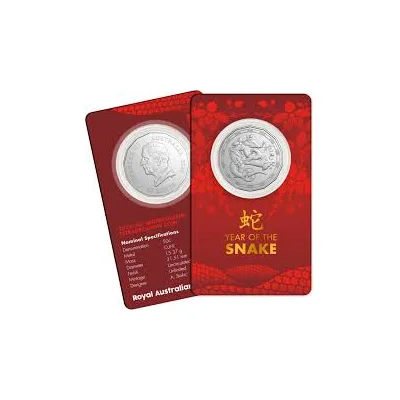 2025 50c Tetradecagon Lunar Year of the Snake Carded
