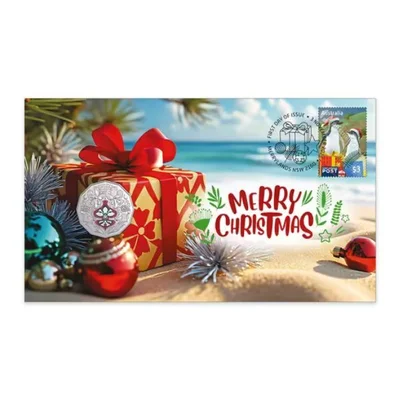 2025 Coloured 50c Merry Christmas PNC