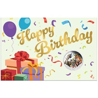 2026 1/2oz Happy Birthday Silver Proof Coloured Coin in Card
