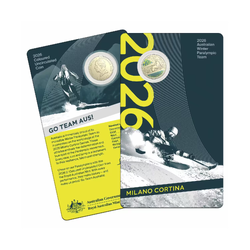 2026 $1 Winter Paralympics Coloured Carded Coin