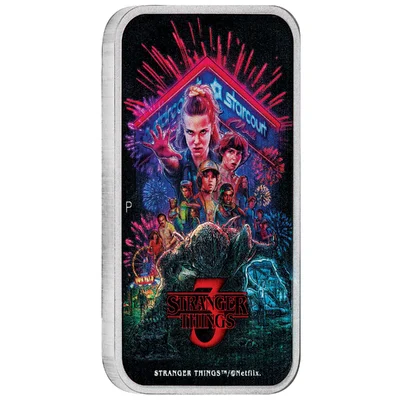 2026 1oz Stranger Things Season 3 - Silver Coloured Rectangular Coin