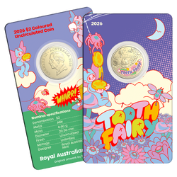 2026 $2 Tooth Fairy Carded Coloured Coin