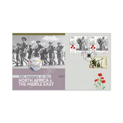 2026 20c 1941 WWII Campaigns: North Africa & The Middle East Privy Mark PNC