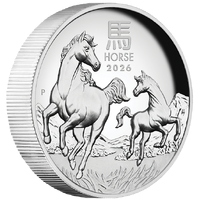 2026 Australian Lunar Series III Year of the Horse 1oz Silver Proof High Relief