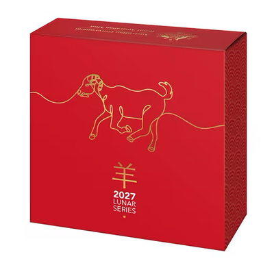 2027 1oz Silver Lunar Year of the Goat  Domed Silver Proof Coin