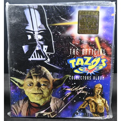 1996 SEALED Star Wars Trilogy Tazos Collectors Album