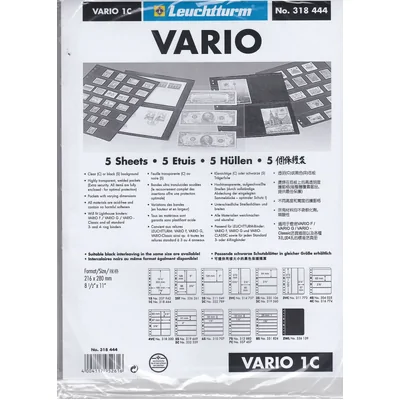 Vario 1 Pocket Banknote Album Sleeve Pk 5 (VARIO1C)