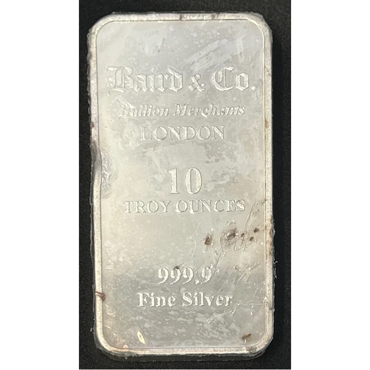 10oz Silver Bullion - Baird & Co - 999.9 Fine Silver Bar