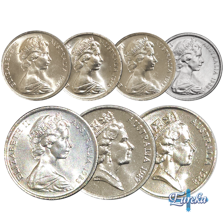 [1979 to 1988] 5c Uncirculated Single Coin in 2x2