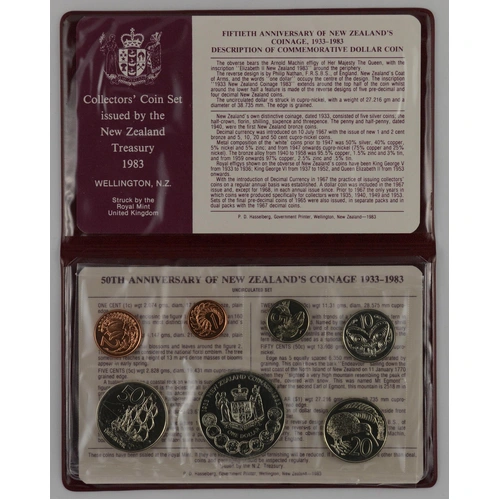 1983 New Zealand Uncirculated 7 Coin Set