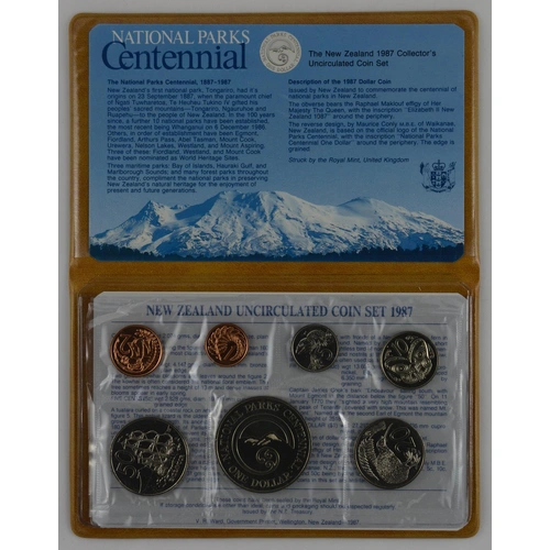 1987 New Zealand Uncirculated 7 Coin Set