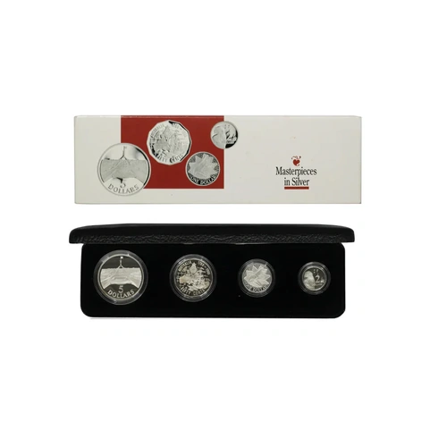 1988 Masterpieces in Silver - Bicentennial Silver 4 Coin Set