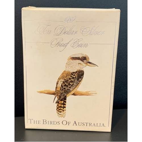 1989 Birds of Australia $10 Proof - Kookaburra
