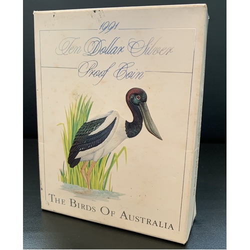 1991 Birds of Australia $10 Proof - Jabiru