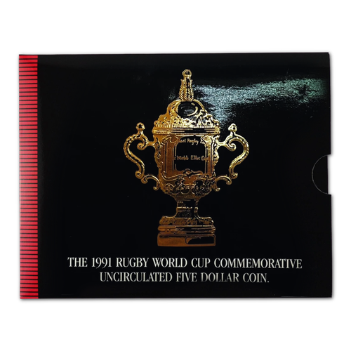 1991 $5 New Zealand Rugby World Cup Uncirculated Coin