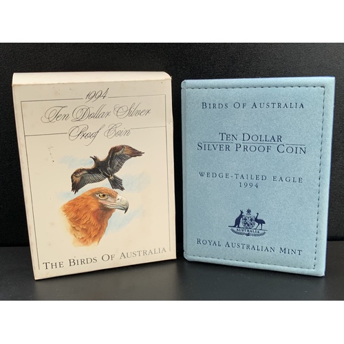 1994 Birds of Australia $10 Proof - Wedge Tail Eagle