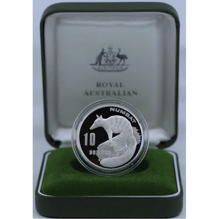 1995 Silver $10 - Endangered Species $10 Standard Proof - Numbat