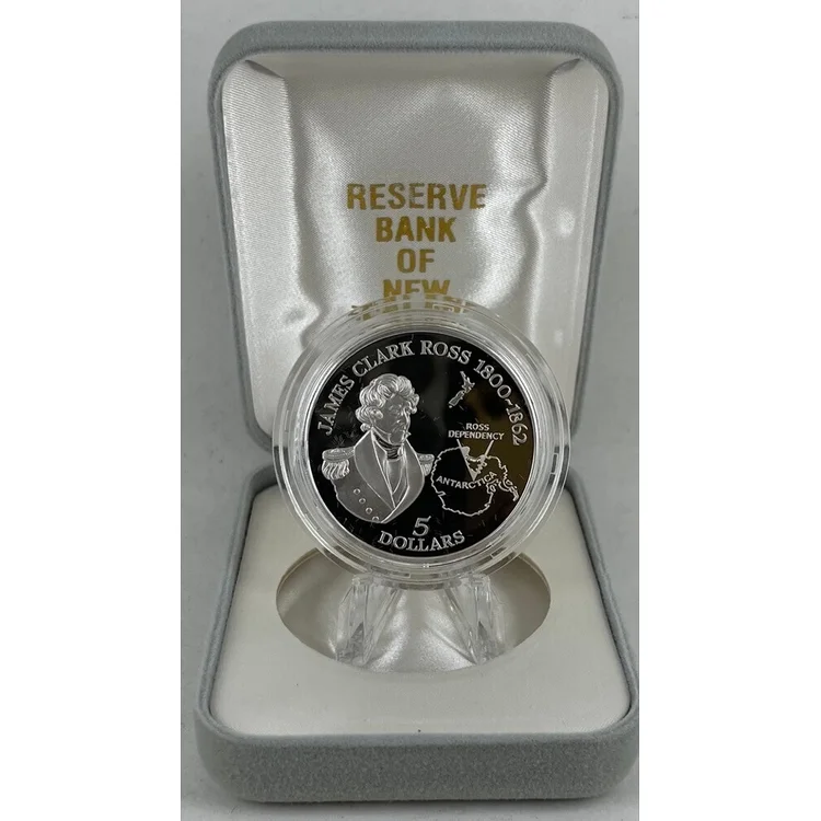 1995 1oz Silver - James Clark Ross and the Antarctica Ross Dependency