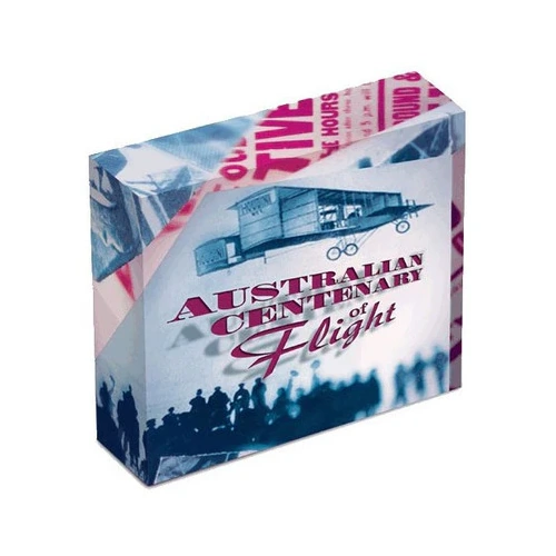 2010 $1 Australian Centenary of Flight 1oz Silver Coloured Proof Coin