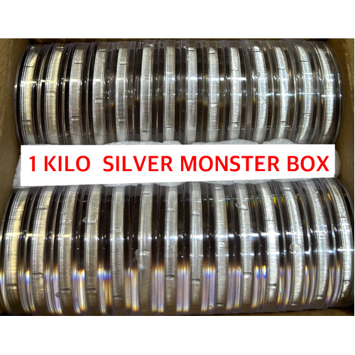 1Kg Silver Monster Box - 28x Pure Silver Rounds