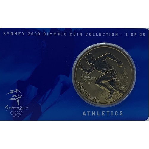 2000 $5 Sydney Olympic Gold Coin - Athletics