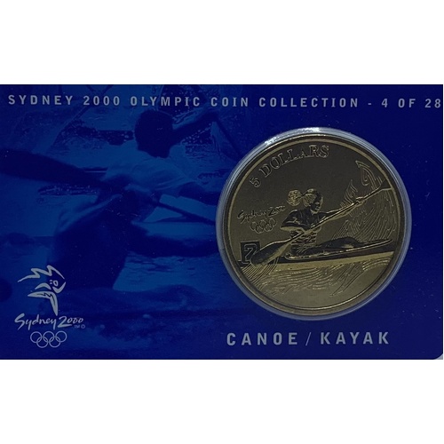 2000 $5 Sydney Olympic Gold Coin - Canoe/Kayak