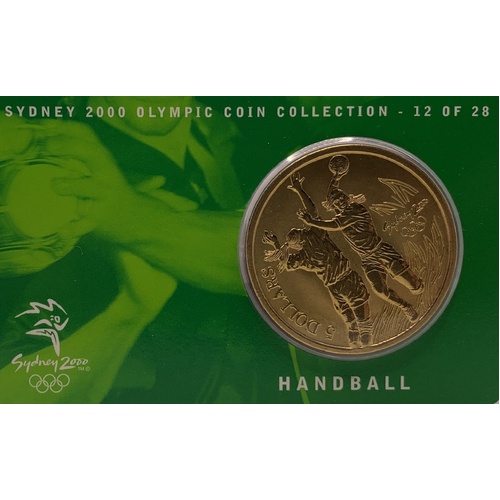 2000 $5 Sydney Olympic Gold Coin - Handball