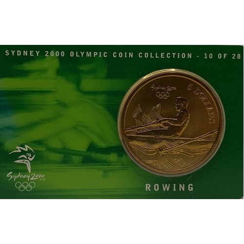 2000 $5 Sydney Olympic Gold Coin - Rowing