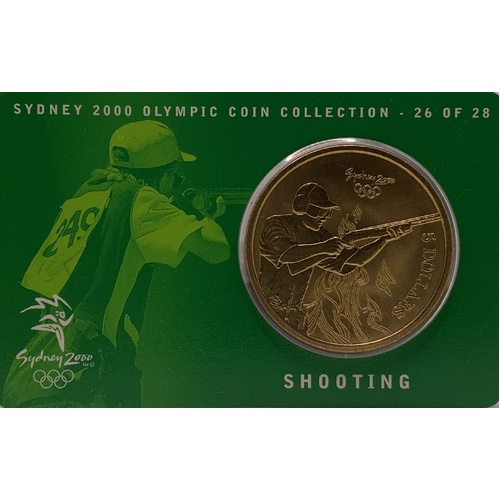 2000 $5 Sydney Olympic Gold Coin - Shooting
