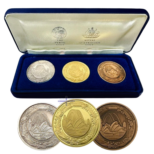 2000 Sydney Paralympics - Three Replica Victory Medallions 