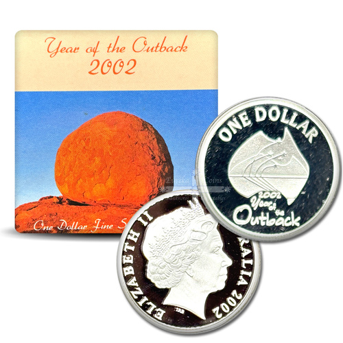 2002 $1 Year of the Outback SIlver Proof