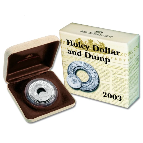 2003 $1 Holey Dollar & Dump Silver Proof Coin