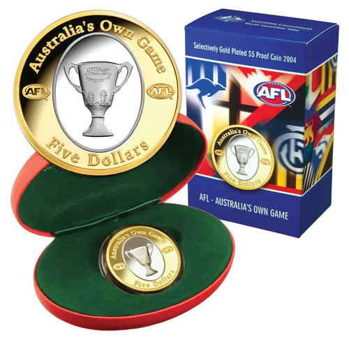 2004 AFL $5 Selectively Gold Plated Proof