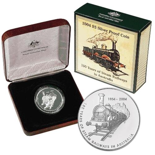 2004 1oz Proof 150 Years of Steam Railways in Australia