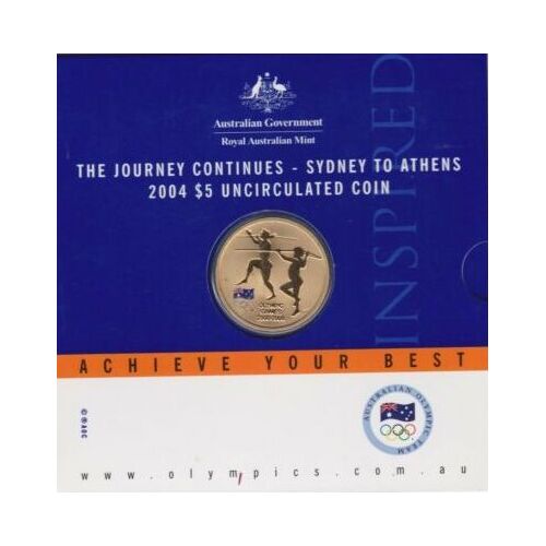 2004 $5 The Journey Continues - Sydney to Athens